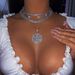 Three Color Snowflake Pendant 5mm Zircon Tennis Chain Women's Hip-hop Necklace_ipsvogv.com