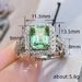 Cao Shi's Luxurious And Domineering With Exaggerated Personality, Index Finger Ring, Lace Rectangular Ring_ipsvogv.com
