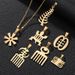fashion African symbol stainless steel pendant necklace Adinkra Gye Nyame titanium steel African necklace_ipsvogv.com