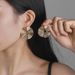 Irregular Round Women's Personality Geometric Gold Exaggerated Versatile Elegant Drop Earrings_ipsvogv.com