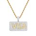 Men's Jewelry VISA Card Zircon Pendant Hip Hop Personality Hip Hop Pendant_ipsvogv.com