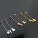 European and American brand pendants, metal pendants, earrings with long chain ear clips, women's silver gold star moon earrings, jewelry_ipsvogv.com