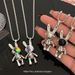 Mobile Mechanical Rabbit Necklace Men, Hip-hop Trendy Accessories For Women, Niche Design, Instagram Couple Sweater_ipsvogv.com