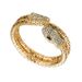 New Exaggerated Snake-Shaped Wrap Adjustable Alloy Inlaid With Rhinestones Niche Hip-Hop Punk Style Men's Bracelet_ipsvogv.com
