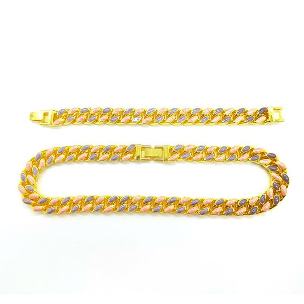Men’s Jewelry Set Fashion Stars And Seas Cuban Chain For Men And Women Hip Hop Trendy New Alloy Necklace Bracelet Cuban Chain_ipsvogv.com