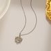 Beautiful temperament Aurora love necklace Korean style light luxury colorful crystal stainless steel clavicle chain live hot jewelry_ipsvogv.com