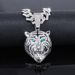 Unisex Domineering Alloy Three Dimensional Full Diamond Tiger Head Pendant Men's Hip Hop Cool Personality Diamond Necklace_ipsvogv.com