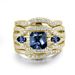 Fashion platinum plated three layer ring set Zircon micro inlaid ring female_ipsvogv.com