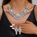 Women’s Jewelry Set Fashion Popular Exaggerated Ladies Wedding Dinner Female Necklace Earring Set Multi Color Selection_ipsvogv.com