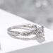 Sanjie's New Rose Gold Plated Two Tone Princess Square Diamond Engagement Ring_ipsvogv.com