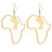 Fashion Women Africa Map Earrings Gold Stainless Steel Egyptian Queen Nefertiti Earrings_ipsvogv.com