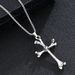 Bone Cross Titanium Steel Pendant Men's And Women's Punk Personalized Necklace Accessories_ipsvogv.com