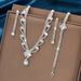Women’s Jewelry Set Fashion Jewelry Shiny Loose Diamond Zircon Necklace Earrings Set Bride Set Necklace 3 Piece Jewelry Set_ipsvogv.com