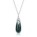 hot Collection Of Atmospheric Simple Water Drop Natural Water Grass Agate Necklace Pendant Female S925 Silver Inlaid Green Moss Necklace_ipsvogv.com