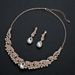 New Trendy Small Items Bride Necklace And Earrings Two-Piece Set Electroplated Jewelry_ipsvogv.com