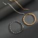Hip Hop Square Buckle Titanium Twist Chain Lobster Clasp Trendy Men's Black Stainless Steel Jewelry Bracelet_ipsvogv.com