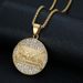 New Hip-Hop Jewelry Titanium Steel Gold-Plated Diamond-Studded Thirteen Apostles Pendant Necklace_ipsvogv.com