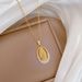 Titanium Steel 【 】 Egg Shaped Portrait Diamonds, Light Luxury Temperament, Gorgeous Full Of Diamonds Necklace, Women's 【 】 , Temperament, Necklace,_ipsvogv.com