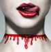 Halloween Handmade Creative Makeup Ball Blood Red Necklace_ipsvogv.com