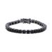 5mm Black Unisex Black & Gold Tennis Chain Bracelet - 5mm Cubic Zirconia Hip Hop Jewelry For Men & Women Tennis Chain Hip Hop Jewelry_ipsvogv.com