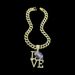 Fashionable Diamond LOVE Rugby Alloy Pendant, Hip-hop Men's Necklace, Personalized And Colorful_ipsvogv.com