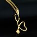 Titanium Steel Stethoscope Pendant Hip Hop Titanium Steel Necklace Personality Male And Female Couple Jewelry_ipsvogv.com
