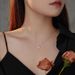 Moon necklace, pure for women, simple versatile, high-end and elegant, collarbone chain, light luxury silver jewelry_ipsvogv.com