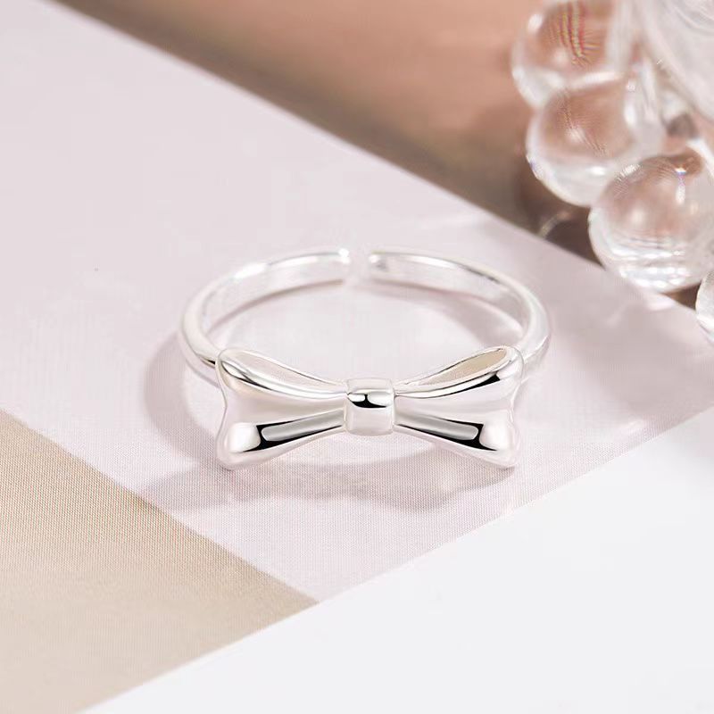 Bow Female Minimalist Style, Niche Design, Cute And Sweet Temperament, New Opening Ring, Ins Index Finger Ring_ipsvogv.com