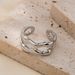 Brass Gold-Plated High Color Retention Minimalist Geometric Line For Women Ins Style Adjustable Open Finger Ring_ipsvogv.com