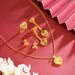 Sand Gold Laser Heart Necklace Tassel Earrings Ring Combination Temperament Light Luxury Yiwu Accessories Jewelry Set_ipsvogv.com