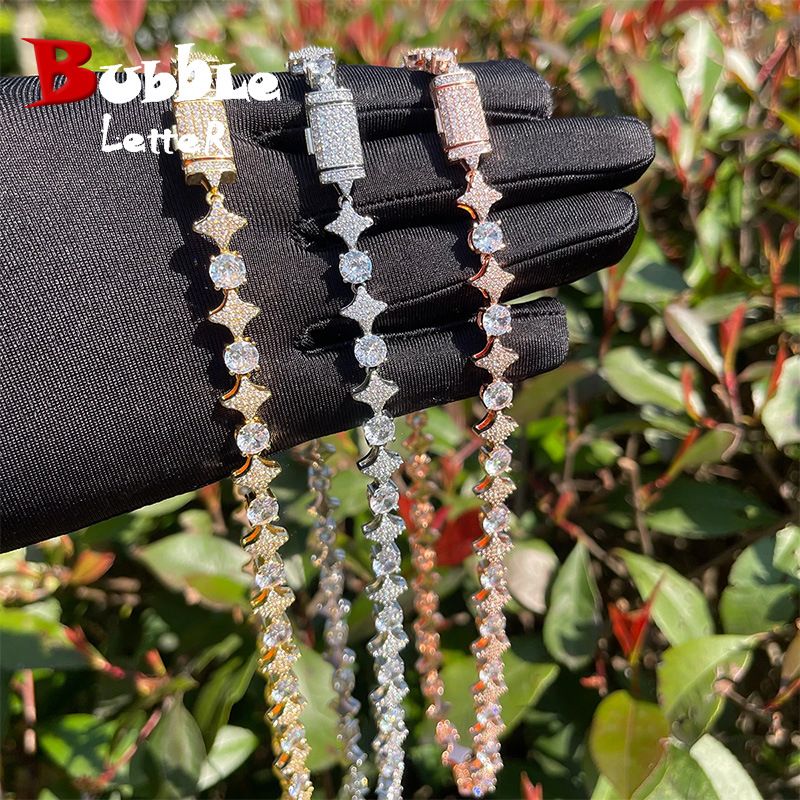 Personalized Zircon Tennis Unisex Hip-Hop Necklace Trendy Spring Clasp Chain Jewelry_ipsvogv.com