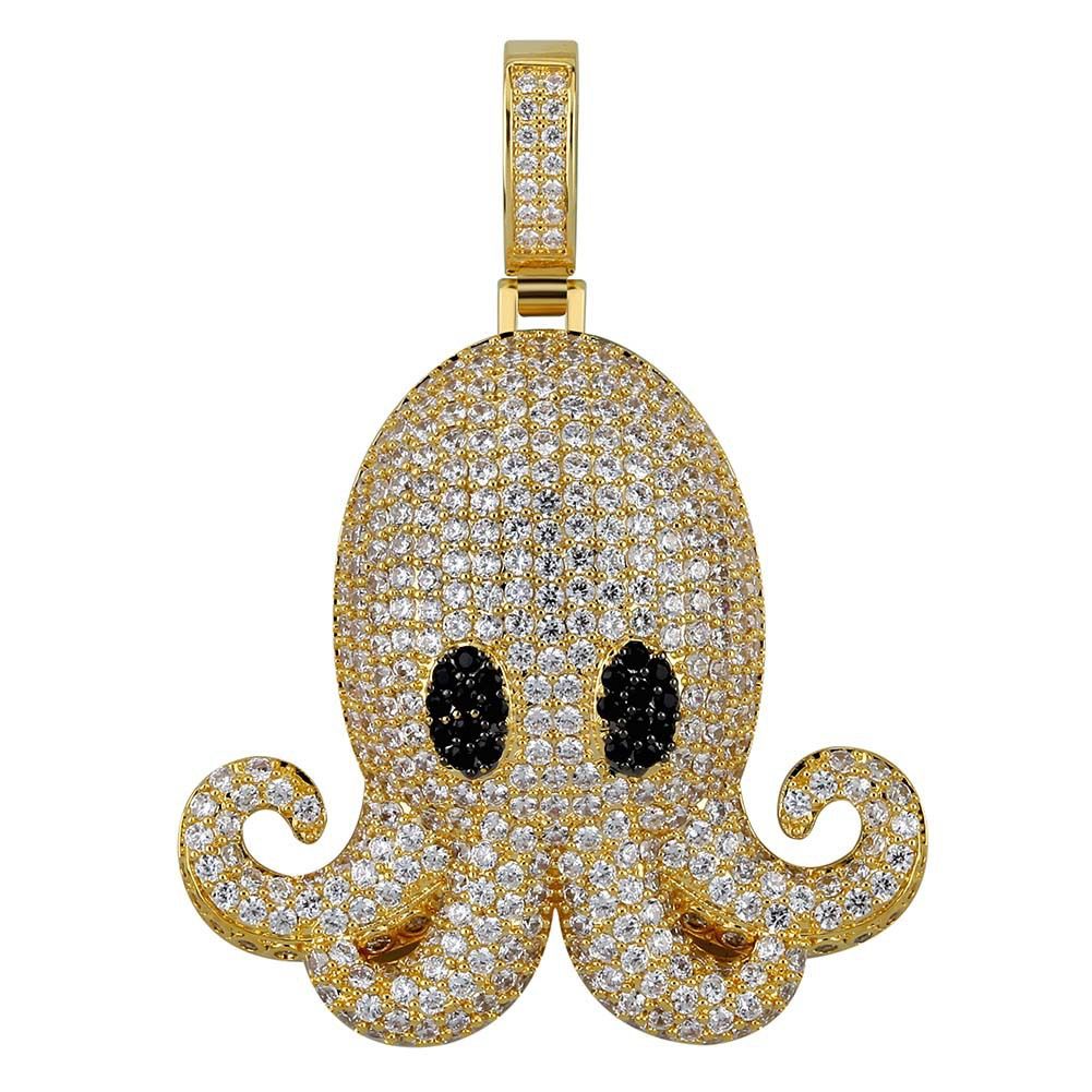 Full Diamond Letter Hip Hop Pendant Copper Inlaid Zircon Trendy Men And Women Accessories_ipsvogv.com