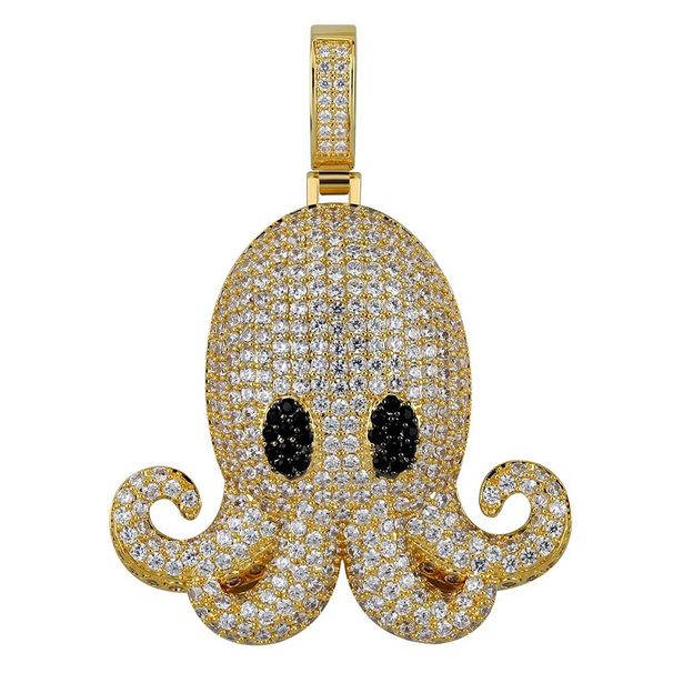 Full Diamond Letter Hip Hop Pendant Copper Inlaid Zircon Trendy Men And Women Accessories_ipsvogv.com