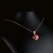 Unisex hot selling jewelry Retro flower red crystal necklace Popular rose gold plated jewelry_ipsvogv.com