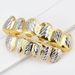 New Hot Selling Hip Hop Gold Braces With Flowers, Big Gold Teeth, Two Color Gold Teeth_ipsvogv.com
