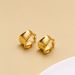 French simple high grade photosensitive surface earrings geometric irregular copper plated real gold earrings silver needle retro earrings_ipsvogv.com