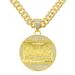 Hip Hop Exaggerated Diamond Big Round Label Necklace Trendy Men Punk Dominant Cool Cuba Chain Accessories Pendant_ipsvogv.com