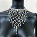Fashionable tassel necklace temperament luxury water drop necklace all match full diamond necklace niche jewelry_ipsvogv.com
