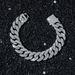 Men's 15mm wide shaped three row diamond heavy industry hip-hop style chain bracelet_ipsvogv.com