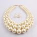 Exaggerated pearl short multi-layer clavicle chain minimalist fashion necklace jewelry 6420_ipsvogv.com