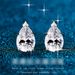 S925 Sterling Silver Water Drop Pear Shaped Moissanite Necklace Earrings Set Female Luxury_ipsvogv.com