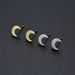 Unisex Version Of Diamond Zircon CZ Moon Earrings Color Retaining Gold And Silver Female Earrings Fresh And Sweet_ipsvogv.com
