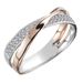 Cao Shi's New Simple And Personalized X-shaped Double Color Women's Zircon Copper Ring Jewelry_ipsvogv.com