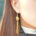 Copper Gold-plated Drop Earrings - Bohemian Elegant Floral Tassel Design Suitable For Weddings And Party Occasions_ipsvogv.com