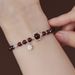 Luojinran Natural Garnet S Pure Silver Bracelet For Women's New Chinese Flower Beads, A Rare Gift_ipsvogv.com