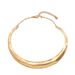 Ins light luxury style necklace with exaggerated female personality, geometric wave design collar, high-end and_ipsvogv.com