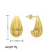 Women’s Jewelry Set Fashion Ins Striped Water Drop Earrings Copper Plated Real Gold High End Earrings For Women Fashionable All Match Ear Jewelry_ipsvogv.com