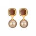 Women's Jewelry Retro Champagne Pearl Earrings Light Luxury High End Design Fashion Temperament Enamel Drip Glaze Earrings_ipsvogv.com