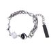 Original Versatile Design Cat's Eye Stone Black And White Bracelet For Men And Women Light Luxury High End No Fading Titanium Steel Material_ipsvogv.com