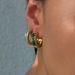 Spot Fashionable Niche Ins18k Gold Plated Titanium Steel Emerald Zircon Crescent Earrings_ipsvogv.com